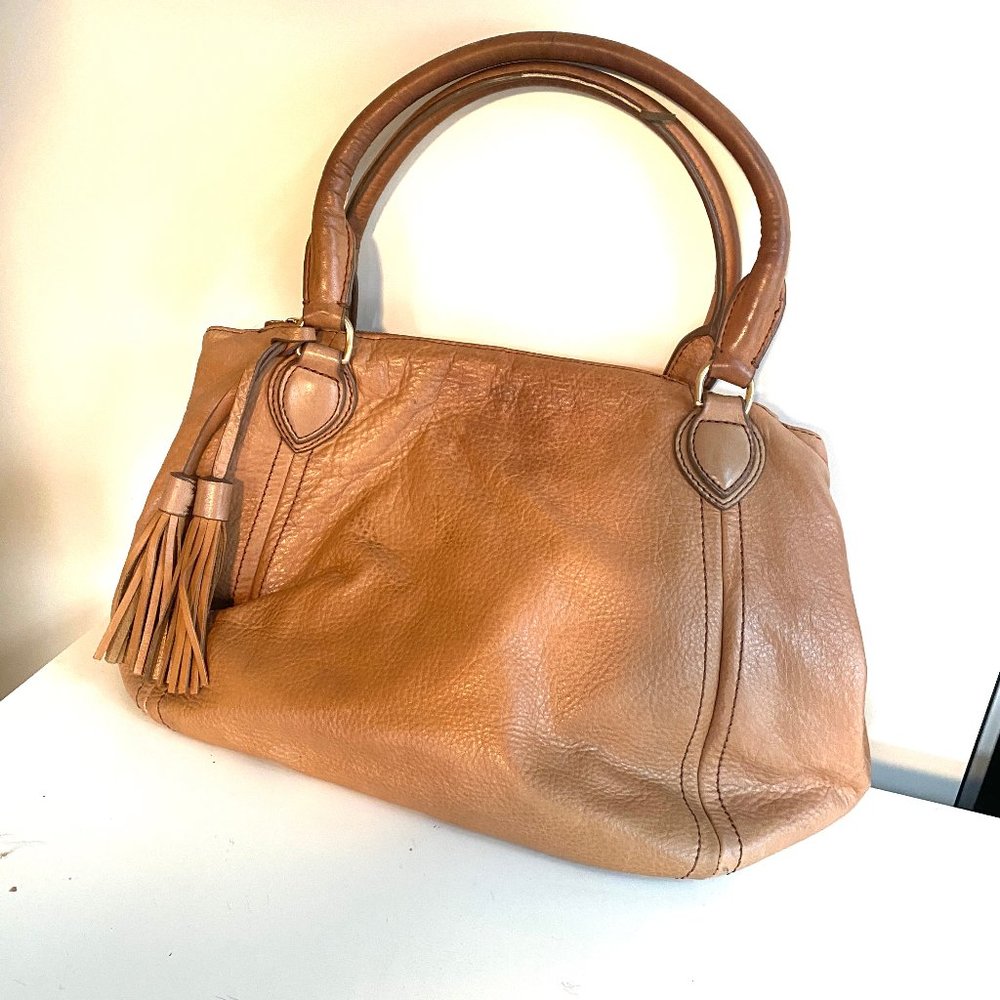 J. Crew Saddle Brown Leather Tote